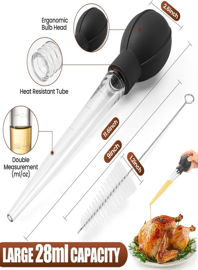 OLESBUR Premium Turkey Basters for Cooking - Baster Syringe for Hot Liquids - Meat and Food Injector - Essential Thanksgiving Cooking Tool - Turkey Baster Large with Cleaning Brush(Black) - Image 5
